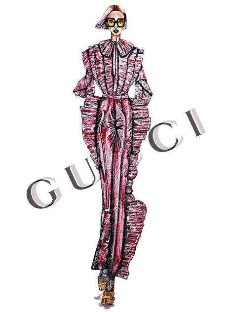 gucci fashion illustration.